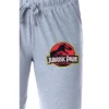 Jurassic Park Womens' Dinosaur Film Movie Title Logo Sleep Pajama Pants Grey