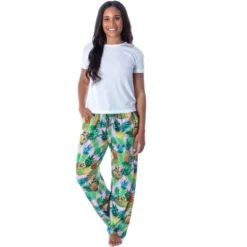 Nickelodeon Womens' SpongeBob SquarePants Pineapples Sleep Pajama Pants Pink