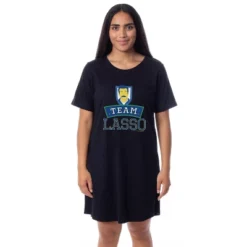 Ted Lasso Mens' TV Series Show Team Nightgown Sleep Pajama Shirt Crewneck Black -Sleepwear Sales Store GUEST 01f12243 c206 4f97 8106 294db097002c