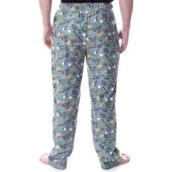 Caddyshack The Movie Men's Allover Print Loungewear Pajama Pants Grey
