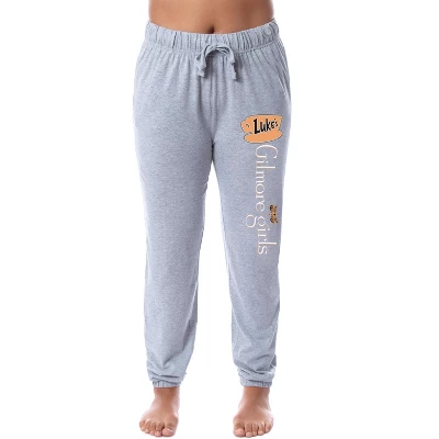 Gilmore Girls Womens' Luke's Diner Logo TV Show Sleep Jogger Pajama Pants Grey 3 Gilmore Girls Womens' Luke's Diner Logo TV Show Sleep Jogger Pajama Pants Grey - Image 3