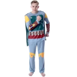 Star Wars Men's Boba Fett Costume Shirt And Pants Pajama Set With Cape Grey -Sleepwear Sales Store GUEST 03c62d10 0ad7 4d40 8746 e0d4b796d542