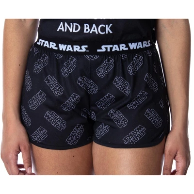 Star Wars Women's Love You To The Death Star Racerback Tank Shorts Pajama Set Black 3 Star Wars Women's Love You To The Death Star Racerback Tank Shorts Pajama Set Black - Image 3