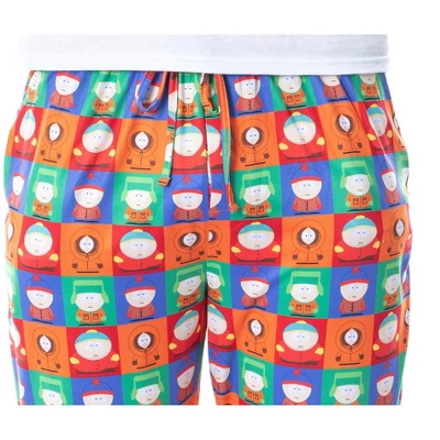 South Park Mens' Square Print Stan Kyle Cartman Kenny Sleep Pajama Pants Multicolored 2 South Park Mens' Square Print Stan Kyle Cartman Kenny Sleep Pajama Pants Multicolored - Image 2