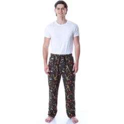 Marvel Men's Guardians Of The Galaxy Mix Tape And Characters Pajama Pants Black