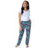 Disney Women's Monsters Inc. Allover Character Heads Sleep Pajama Pants Blue