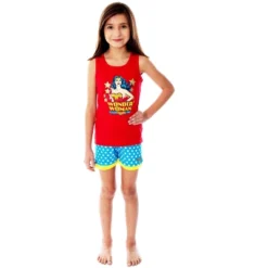 DC Comics Girls Wonder Woman Pajamas Tank Top And Shorts Pajama Set WW Logo -Sleepwear Sales Store GUEST 06171ede b9cf 497e 9d77 8beeff3db43d