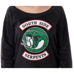 Riverdale Juniors' Southside Serpents 2 Piece Fleecy Jogger Pajama Set Serpents Ouroboros Logo