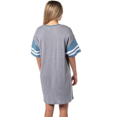 Disney Womens' Lilo & Stitch Team Stitch Nightgown Pajama Shirt Dress Grey 4 Disney Womens' Lilo & Stitch Team Stitch Nightgown Pajama Shirt Dress Grey - Image 4