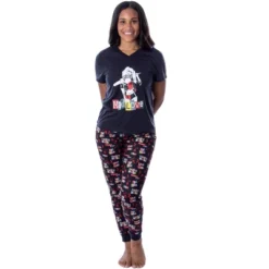 DC Comics Womans' Harley Quinn Mad Love 2 Piece Pajama Set Jogger Black -Sleepwear Sales Store GUEST 0851bb11 a77a 4a8e 9fda 1b787093171f