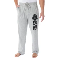 Star Wars Mens' Darth Vader Helmet Logo Loungewear Sleep Pajama Pants Grey -Sleepwear Sales Store GUEST 0929652a d4ba 4453 802a f2c27ee6979e