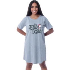 Peanuts Womens' Snoopy Fresh And New Nightgown Sleep Pajama Shirt Grey -Sleepwear Sales Store GUEST 0937621c 76ab 426c 8be5 0e73946aaba6