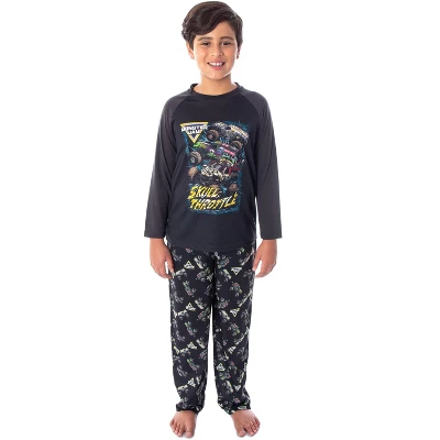 Monster Truck Boys' Skull Throttle Monster Jam Pajama Set 4 Monster Truck Boys' Skull Throttle Monster Jam Pajama Set - Image 4
