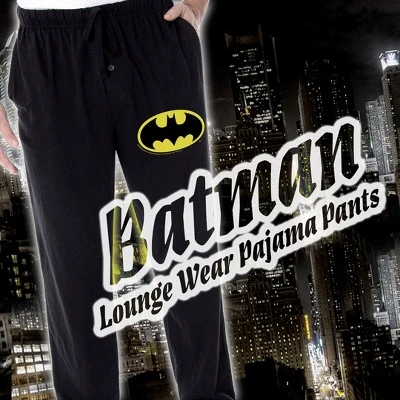 DC Comics Men's Batman Pajama Pants Bat Symbol Loungewear Sleep Pants Black 2 DC Comics Men's Batman Pajama Pants Bat Symbol Loungewear Sleep Pants Black - Image 2