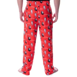 Marvel Studios Men's Wandavision Vintage Vision And Wanda Sleep Pajama Pants Red