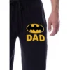DC Comics Mens' Batman Father's Day Bat Dad Classic Sleep Jogger Pajama Pants Black