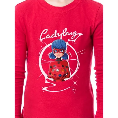Miraculous Ladybug Girls' Power Up Snug-Fit Cotton 2 Piece Kids Pajama Set Red 2 Miraculous Ladybug Girls' Power Up Snug-Fit Cotton 2 Piece Kids Pajama Set Red - Image 2