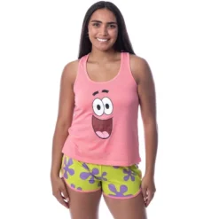 Nickelodeon SpongeBob SquarePants Womens' Patrick Tank Pajama Short Set Pink -Sleepwear Sales Store GUEST 0b345149 b915 4d82 bb8e b4597cb1d39c