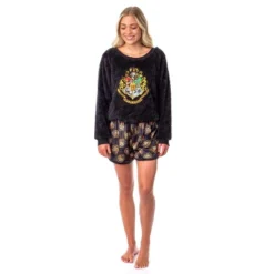 Harry Potter Womens' Hogwarts Crest Sweater And Shorts Sleep Pajama Set Black 9 Harry Potter Womens' Hogwarts Crest Sweater And Shorts Sleep Pajama Set Black -Sleepwear Sales Store GUEST 0dbbf431 5d29 46b0 ab07 1e84d404a93d
