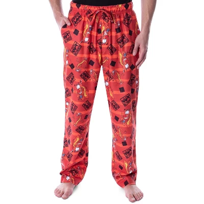 Disney Men's Mulan Mushu The Chinese Dragon Allover Character Pajama Pants Red 5 Disney Men's Mulan Mushu The Chinese Dragon Allover Character Pajama Pants Red - Image 5