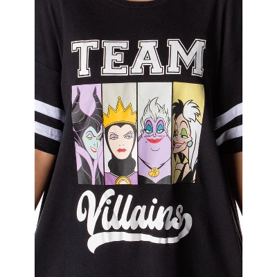 Disney Villains Womens' Ursula Maleficent Nightgown Pajama Shirt Dress Black 2 Disney Villains Womens' Ursula Maleficent Nightgown Pajama Shirt Dress Black - Image 2