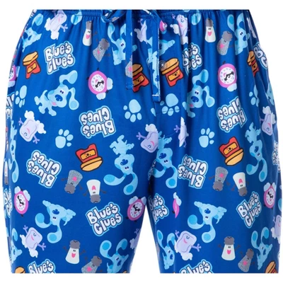 Nickelodeon Mens' Blue's Clues Icon Tossed Print Sleep Pajama Pants Blue 3 Nickelodeon Mens' Blue's Clues Icon Tossed Print Sleep Pajama Pants Blue - Image 3