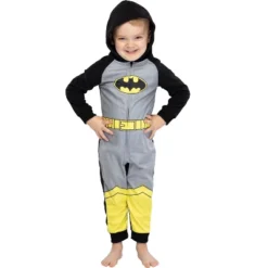DC Comics Toddler Kids Superhero Character Hooded Union Suit Footless Pajamas -Sleepwear Sales Store GUEST 1280c89b eadd 49aa b945 ddd121598598