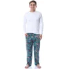 Jurassic Park Mens' Dinosaur Film Logo Tropical Sleep Pajama Pants Green