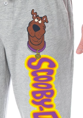 Scooby Doo Men's Scooby Head Cartoon Script Logo Sleep Lounge Pajama Pants Heather Grey 2 Scooby Doo Men's Scooby Head Cartoon Script Logo Sleep Lounge Pajama Pants Heather Grey - Image 2