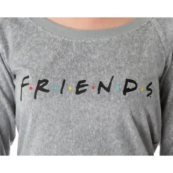Friends TV Show Logo Juniors' Comfy Shirt And Pants Jogger Pajama Set Classic Friends Logo