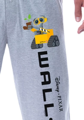 Disney Mens' WALL-E Movie Film Chibi Logo Title Sleep Pajama Pants Grey 2 Disney Mens' WALL-E Movie Film Chibi Logo Title Sleep Pajama Pants Grey - Image 2
