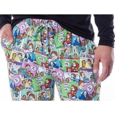 Nickelodeon Mens' Garfield And Jon Classic Comic Strip Lounge Pajama Pants Multicolored 3 Nickelodeon Mens' Garfield And Jon Classic Comic Strip Lounge Pajama Pants Multicolored - Image 3