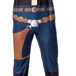Star Wars Mens' Movie Film Han Solo Costume Footless Sleep Union Suit Multicolored