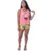 Nickelodeon SpongeBob SquarePants Womens' Patrick Tank Pajama Short Set Pink