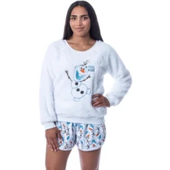 Disney Womens' Frozen Olaf Chill Mode Sweater And Shorts Sleep Pajama Set White -Sleepwear Sales Store GUEST 1c149d81 a817 4d74 a3c4 d1d952eb934a