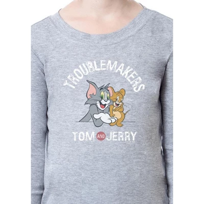 Tom And Jerry Boys' Girls' Unisex Child Troublemakers Sleep Pajama Set Grey 2 Tom And Jerry Boys' Girls' Unisex Child Troublemakers Sleep Pajama Set Grey - Image 2