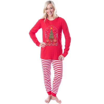 Harry Potter Christmas Sweater Golden Trio Tight Fit Family Pajama Set 1 Harry Potter Christmas Sweater Golden Trio Tight Fit Family Pajama Set