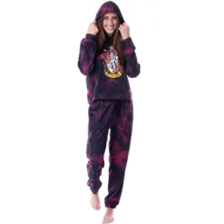 Harry Potter Womens' Hogwarts Houses Tie Dye Cropped Hooded Jogger Set -Sleepwear Sales Store GUEST 1df774dc 0163 48a4 b4c6 2382a6f77231