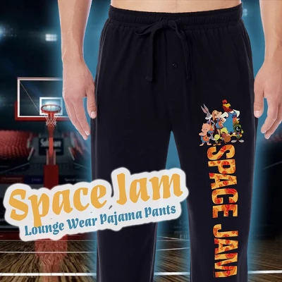 Looney Tunes Mens' Classic Space Jam Tune Squad Movie Sleep Pajama Pants Black 2 Looney Tunes Mens' Classic Space Jam Tune Squad Movie Sleep Pajama Pants Black - Image 2