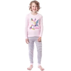 Barbie Girls' Magical Mermaid Fairy Unicorn Sparkle 2 Piece Sleep Pajama Set Pink -Sleepwear Sales Store GUEST 220ecd4d 1d97 48ac 9658 65cc6093c4e3