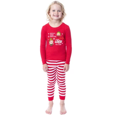 Elf The Movie Film Christmas Singing Tight Fit Family Pajama Set 1 Elf The Movie Film Christmas Singing Tight Fit Family Pajama Set