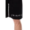Friends The Television Series Mens' TV Show Title Logo Sleep Pajama Shorts Black