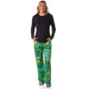 Sesame Street Women's Christmas Elmo Cookie Monster Sleep Pajama Pants Green