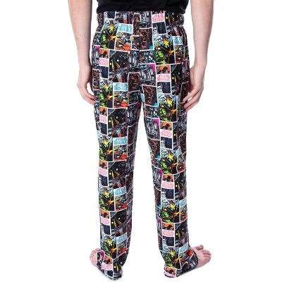 Star Wars Men's Comic Book Allover Pattern Sleep Lounge Pajama Pants Classic Comic Panels 3 Star Wars Men's Comic Book Allover Pattern Sleep Lounge Pajama Pants Classic Comic Panels - Image 3