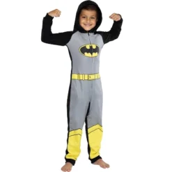 DC Comics Big Boys' Superhero Character Hooded Union Suit Footless Pajamas Costume -Sleepwear Sales Store GUEST 258eda68 1e21 49f7 88fe ab972448c6a4