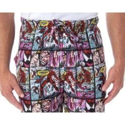 Marvel Men's Carnage Comic Book Allover Design Sleep Lounge Pajama Pants Multicolor