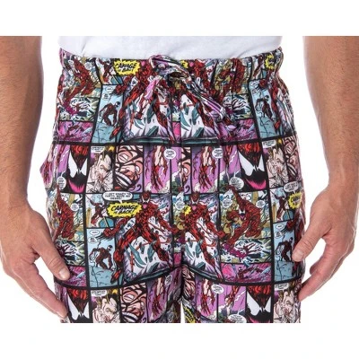 Marvel Men's Carnage Comic Book Allover Design Sleep Lounge Pajama Pants Multicolor 1 Marvel Men's Carnage Comic Book Allover Design Sleep Lounge Pajama Pants Multicolor