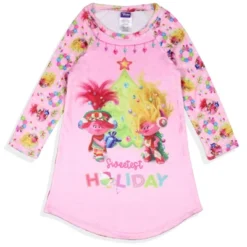 Trolls Girl's Sweetest Holiday Plush Fleece Raglan Kids Pajama Nightgown Multicolor 7 Trolls Girl's Sweetest Holiday Plush Fleece Raglan Kids Pajama Nightgown Multicolor -Sleepwear Sales Store GUEST 266ef449 7818 439b b57d 1ed5623e03c4