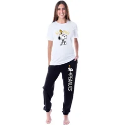 Peanuts Womens' Snoopy Woodstock All Smiles Sleep Jogger Pajama Set -Sleepwear Sales Store GUEST 27fcee83 db12 45b3 af2c 669e587e067c