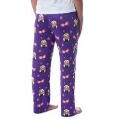 Harry Potter Womens' Luna Lovegood Glasses Chibi Allover Print Pajama Pants Purple